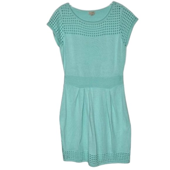 Cremieux Aqua Cotton Blend SS Knit Dress - M - Picture 1 of 8